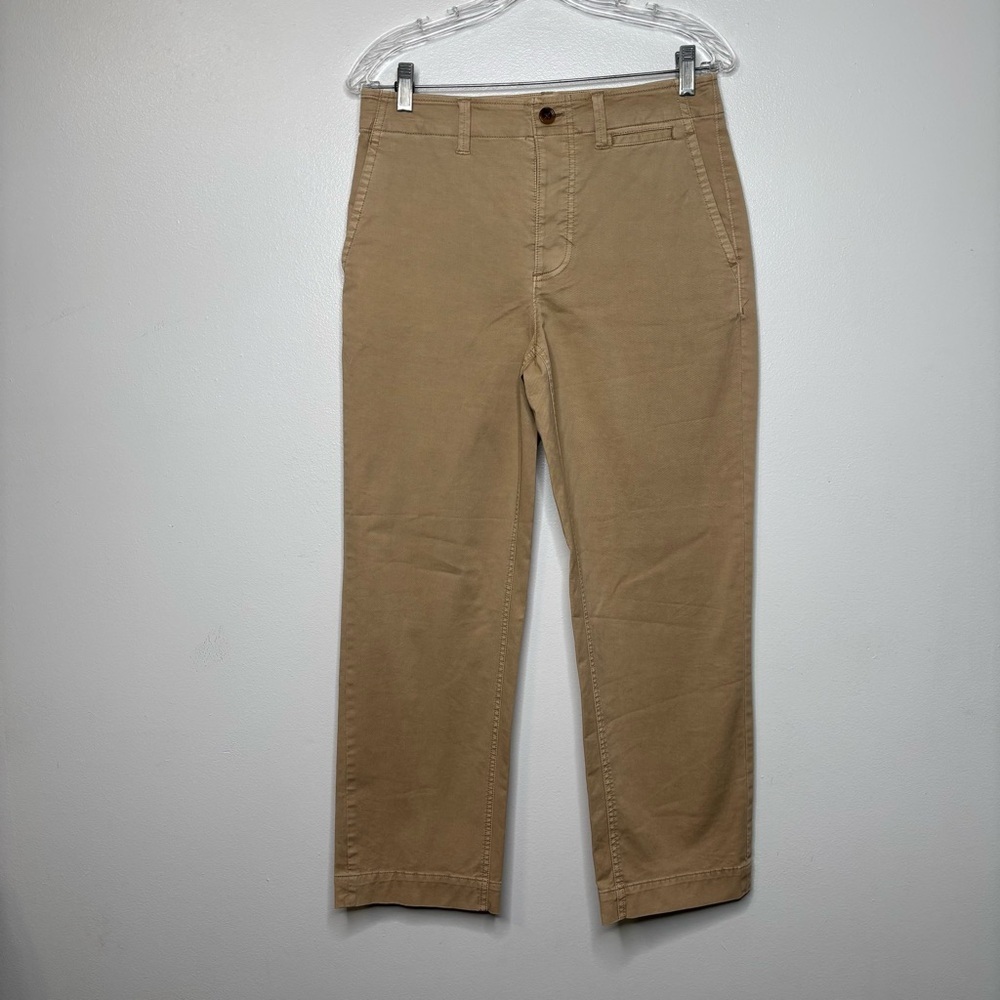 Everlane The Straight Leg Crop Chino Tan Khaki 4 Cotton Stretch